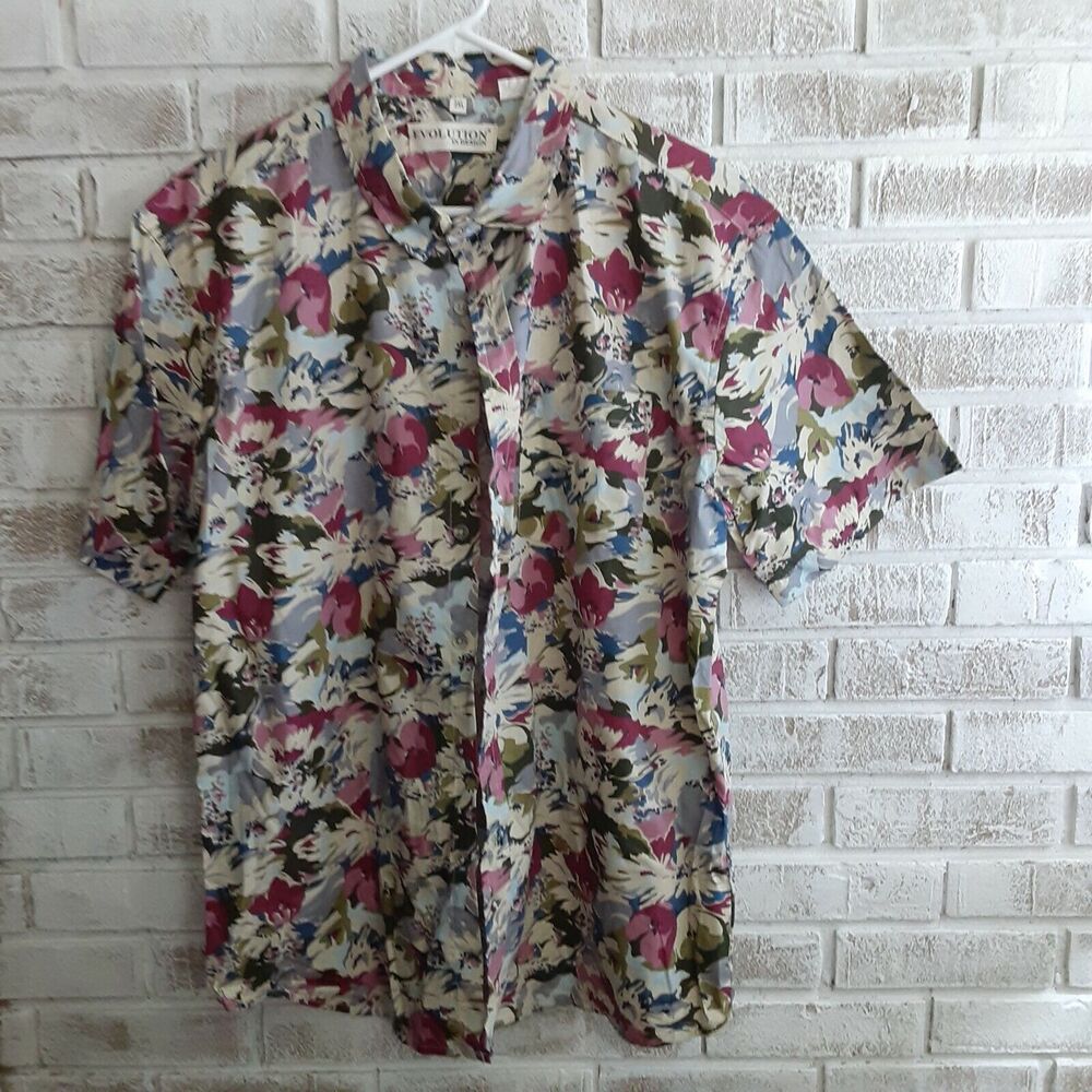 Evolution In Design 2Xl Shirt, Hawaiian, Magnum, Floral, Lightweight